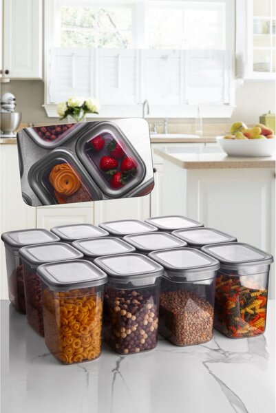 Set cutii pentru depozitarea alimentelor, 12 buc