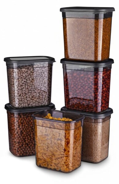 Set de 6 cutii pentru depozitarea alimentelor