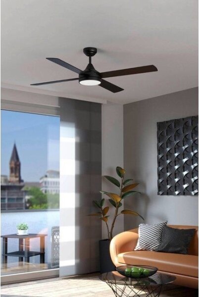 Ventilator LED dimabil de tavan TRINIDAD LED/20W/230V negru Eglo 35085 + telecomandă