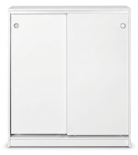 Dulap Pantofi Adore Diamond, 2 usi glisante, 5 rafturi, Alb, 91x105x37 cm