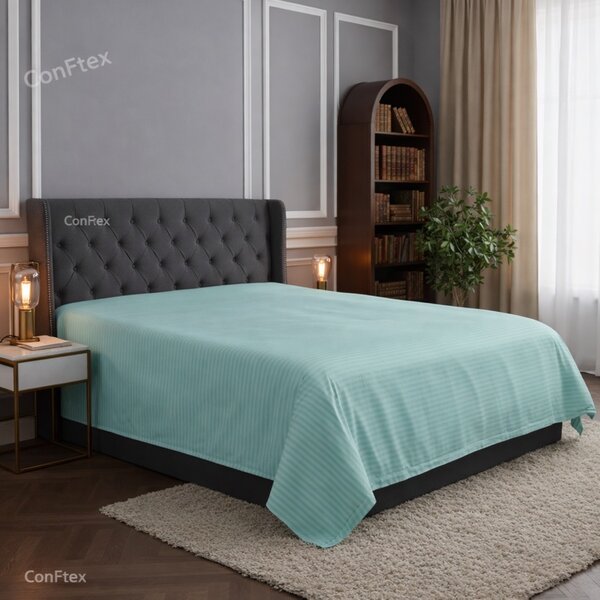 Cearceaf de pat bumbac 100 % damasc-mint