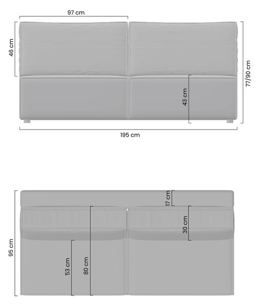 Canapea extensibilă Solvero - stofă maro Sand 16