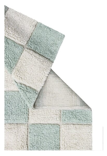 Covor albastru deschis/crem lavabil/țesut manual din bumbac 120x160 cm Kitchen Tiles Blue Sage – Lorena Canals