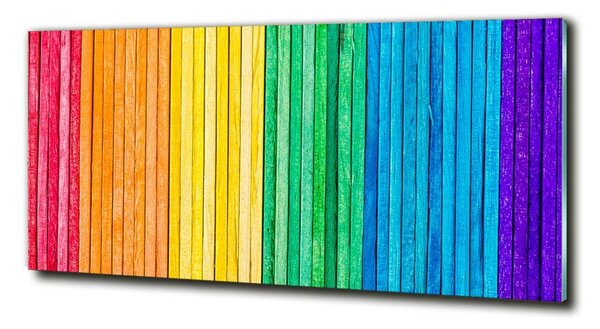 Tablou pe pe sticlă dungi colorate