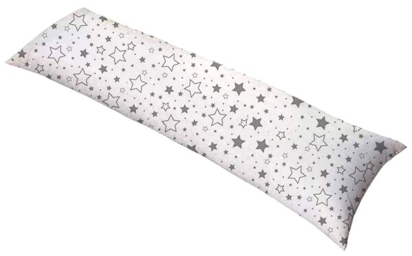 Perna pentru dormit lateral cu husa din bumbac detasabila 145x45 cm Kidizi Galaxy Grey