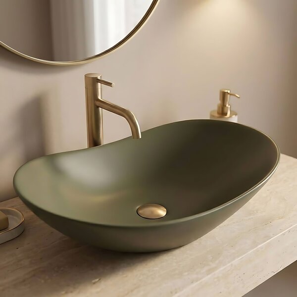 Lavoar pentru blat Rea Royal Olive Matt