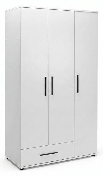 Dulap Haine Adore Trendline, 3 usi, 1 sertar, Alb - Stejar, 103x187x52 cm