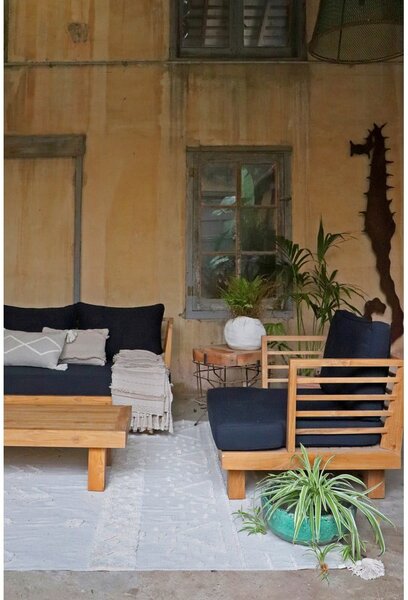 Covor alb lavabil/țesut manual din bumbac 200x300 cm Tribu Natural – Lorena Canals