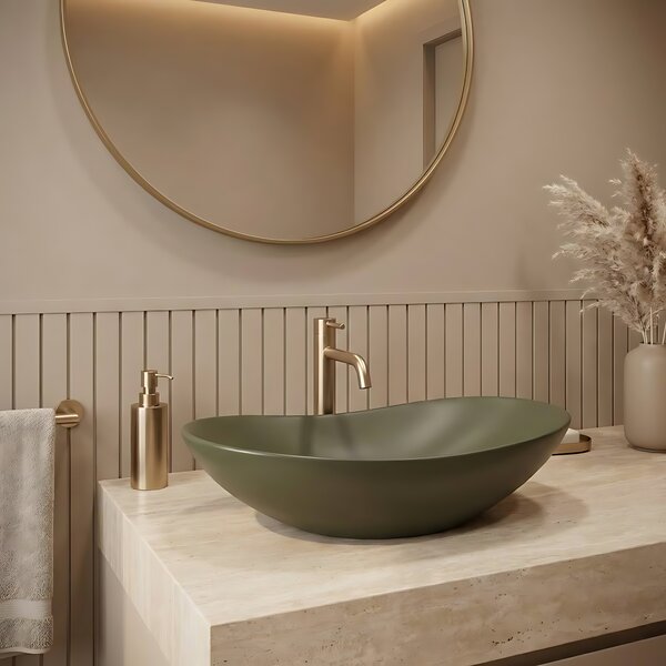 Lavoar pentru blat Rea Royal Olive Matt
