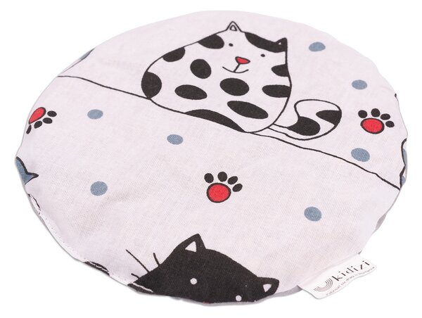 Perna anticolici cu samburi de cirese Kidizi Happy Kitten, gri, 19 cm