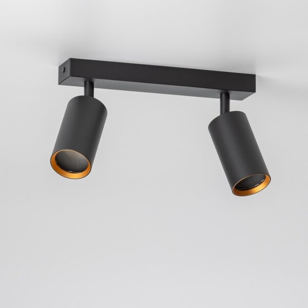 Brilagi - Spot LED RGBW reglabil SELE 2xGU10/4,8W/230V negru/auriu