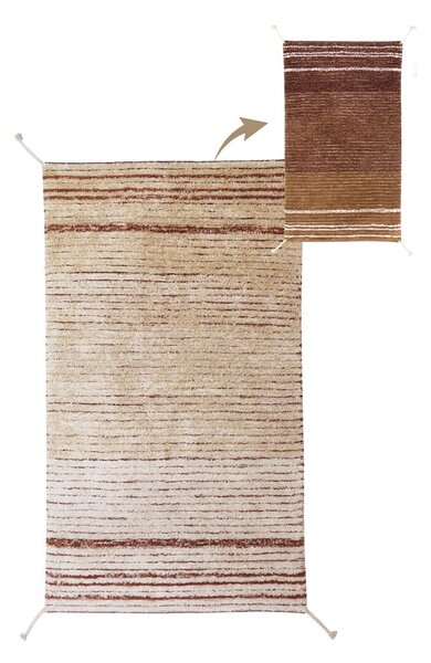Covor cărămiziu din bumbac 80x140 cm Twin Toffee – Lorena Canals