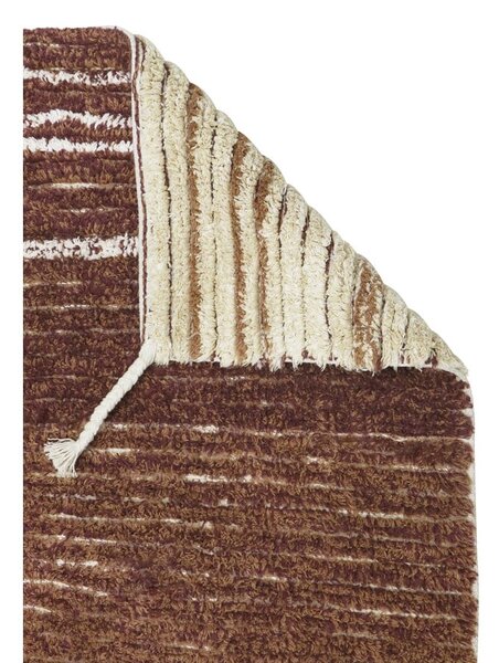 Covor cărămiziu din bumbac 80x140 cm Twin Toffee – Lorena Canals