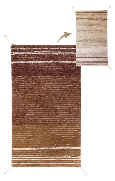 Covor cărămiziu din bumbac 80x140 cm Twin Toffee – Lorena Canals