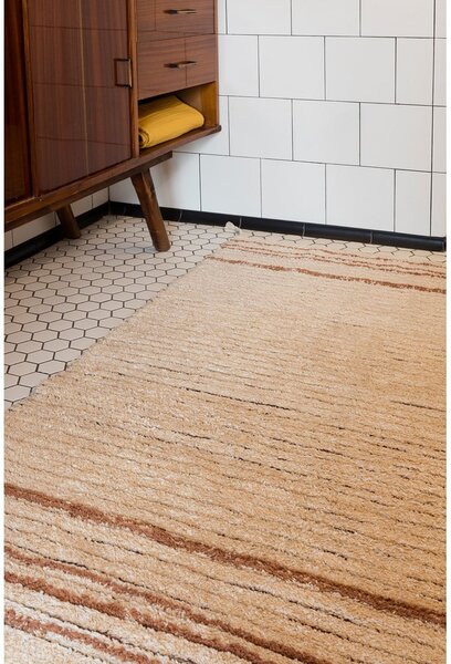Covor cărămiziu din bumbac 80x140 cm Twin Toffee – Lorena Canals