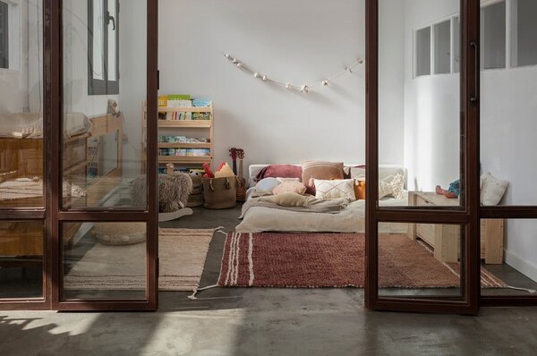 Covor cărămiziu din bumbac 80x140 cm Twin Toffee – Lorena Canals