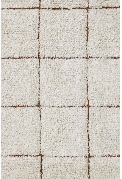 Covor crem lavabil/țesut manual din bumbac 120x160 cm Mosaic – Lorena Canals