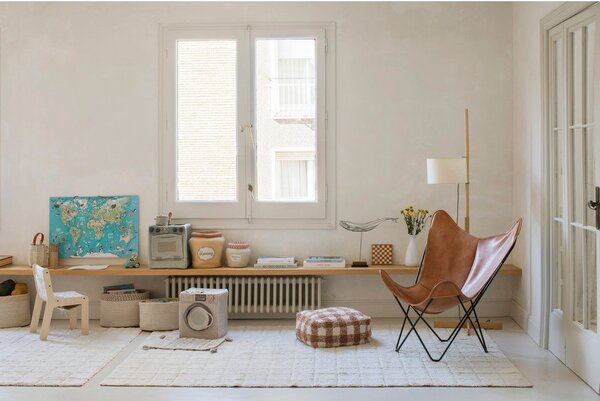 Covor crem lavabil/țesut manual din bumbac 170x240 cm Mosaic – Lorena Canals
