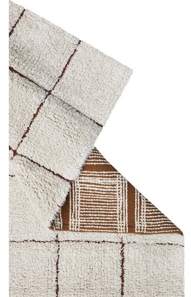 Covor crem lavabil/țesut manual din bumbac 120x160 cm Mosaic – Lorena Canals