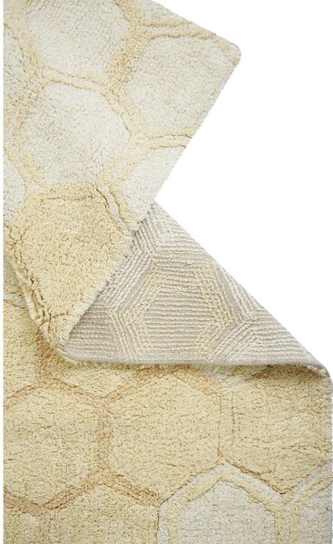 Covor galben ocru lavabil/țesut manual din bumbac 140x200 cm Sweet Honey – Lorena Canals