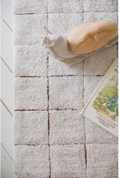 Covor crem lavabil/țesut manual din bumbac 120x160 cm Mosaic – Lorena Canals
