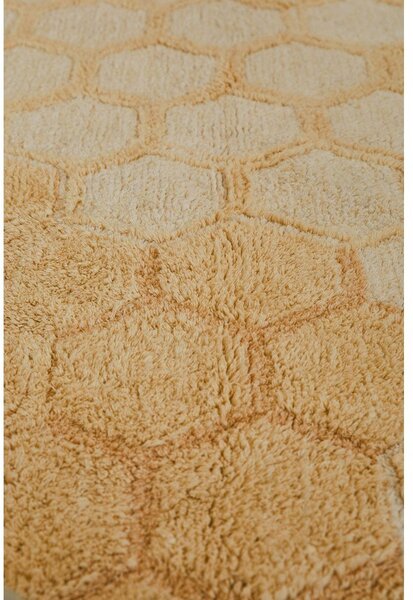 Covor galben ocru lavabil/țesut manual din bumbac 140x200 cm Sweet Honey – Lorena Canals
