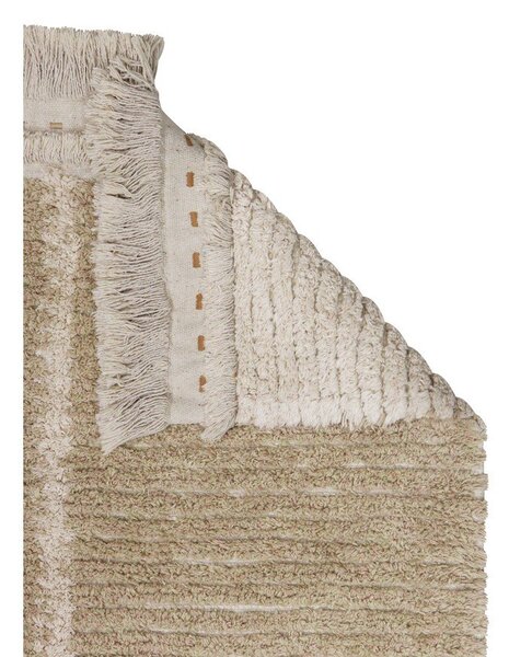 Covor tip traversă bej din bumbac 80x230 cm Duetto Sage – Lorena Canals