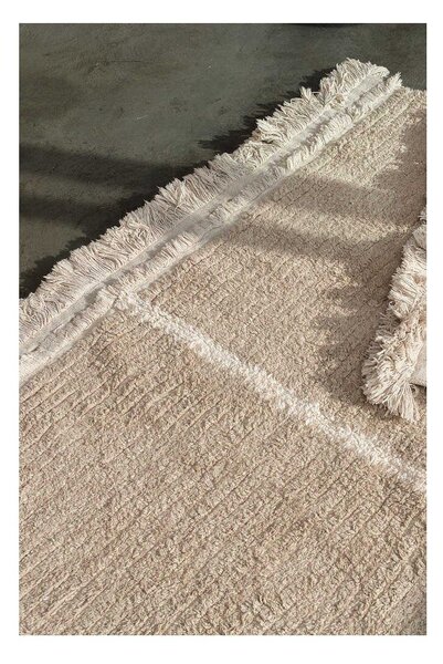 Covor tip traversă bej din bumbac 80x230 cm Duetto Sage – Lorena Canals