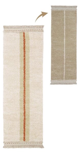 Covor tip traversă bej din bumbac 80x230 cm Duetto Sage – Lorena Canals