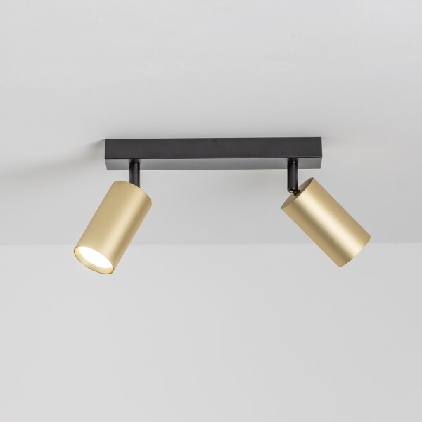 Brilagi - Spot reglabil LED RGBW SELE GOLDEN 2xGU10/4,8W/230V negru/auriu
