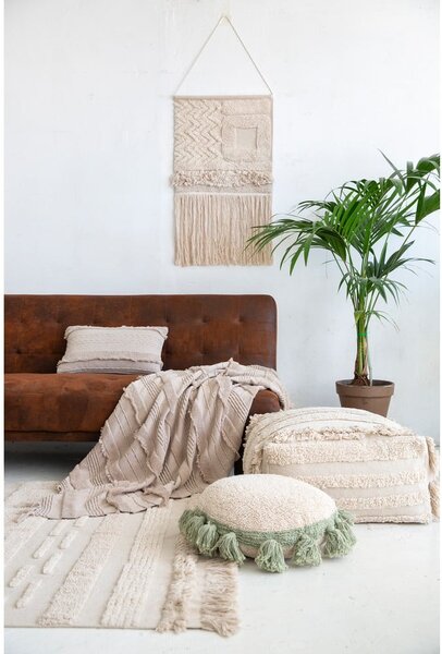 Covor gri deschis/crem lavabil/țesut manual din bumbac 140x200 cm Air Natural – Lorena Canals