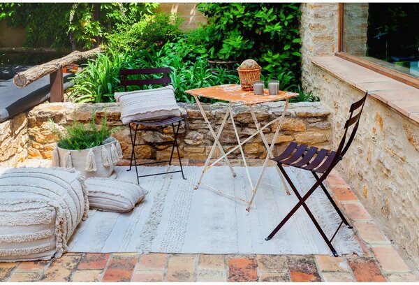 Covor gri deschis/crem lavabil/țesut manual din bumbac 140x200 cm Air Natural – Lorena Canals