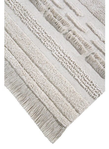 Covor gri deschis/crem lavabil/țesut manual din bumbac 140x200 cm Air Natural – Lorena Canals