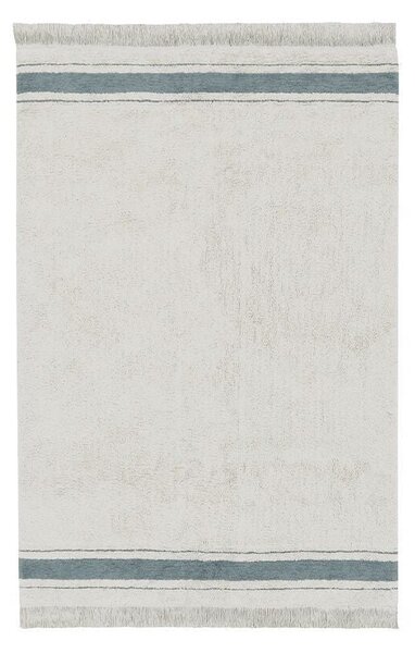Covor albastru/crem lavabil/țesut manual din bumbac 140x200 cm Gastro Vintage Blue – Lorena Canals