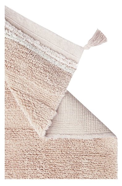 Covor roz deschis lavabil/țesut manual din bumbac 90x130 cm Bloom Rose – Lorena Canals