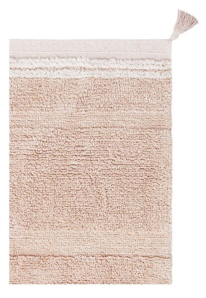 Covor roz deschis lavabil/țesut manual din bumbac 90x130 cm Bloom Rose – Lorena Canals