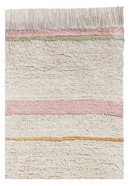 Covor roz/crem lavabil/țesut manual din bumbac 90x130 cm Lanes Vintage Nude – Lorena Canals