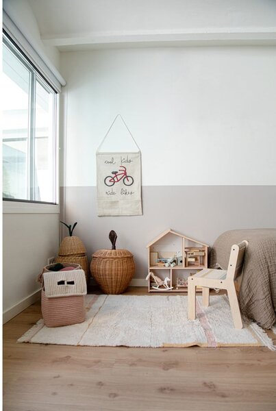 Covor roz/crem lavabil/țesut manual din bumbac 90x130 cm Lanes Vintage Nude – Lorena Canals