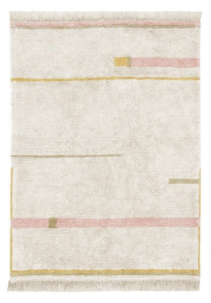 Covor roz/crem lavabil/țesut manual din bumbac 90x130 cm Lanes Vintage Nude – Lorena Canals