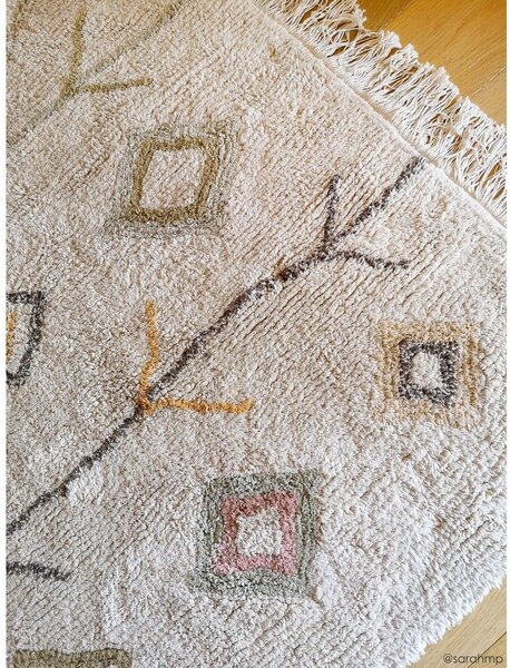 Covor bej lavabil/țesut manual din bumbac 140x200 cm Kaarol Earth – Lorena Canals