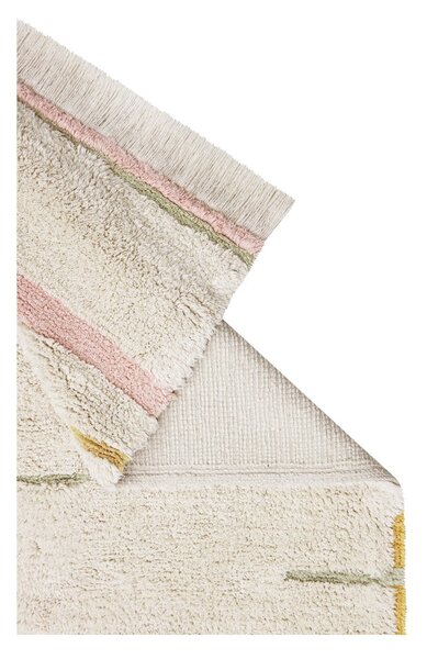 Covor roz/crem lavabil/țesut manual din bumbac 90x130 cm Lanes Vintage Nude – Lorena Canals