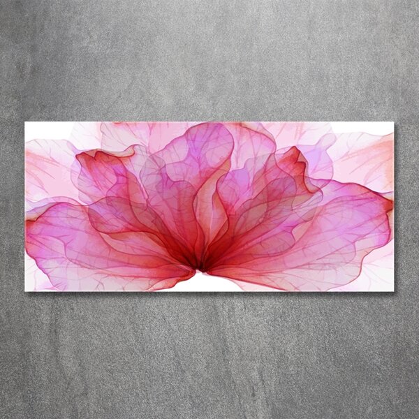Tablou sticlă floare roz