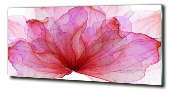 Tablou sticlă floare roz