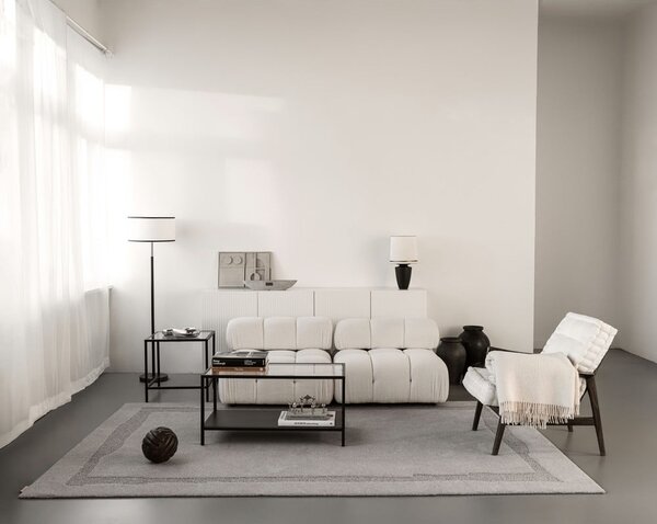 Covor gri din lână 200x300 cm Morphic Rocca – Agnella