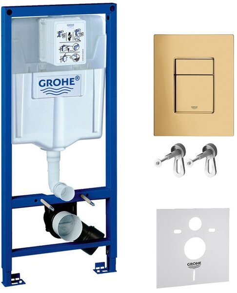 Set cadru încastrat Grohe Rapid SL 38539001, buton de spălare Grohe Skate 38732GL0