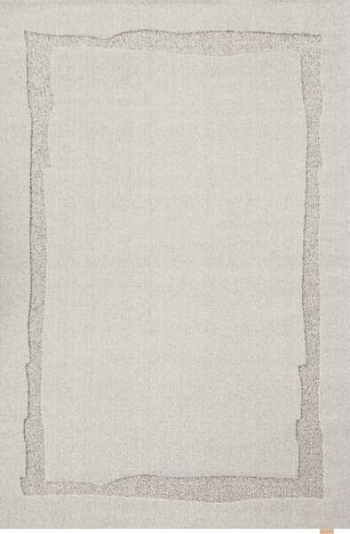 Covor gri deschis din lână 133x190 cm Morphic Rocca – Agnella