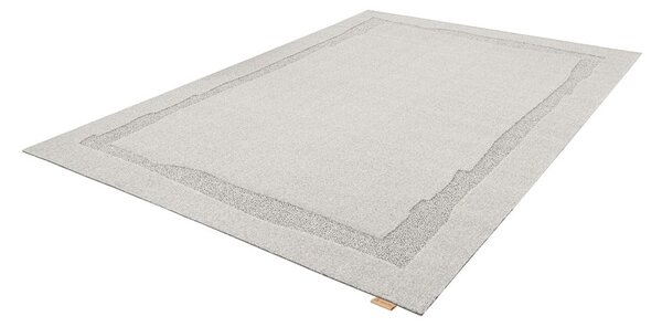Covor gri deschis din lână 133x190 cm Morphic Rocca – Agnella