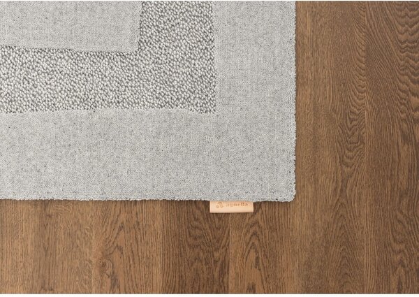Covor gri deschis din lână 133x190 cm Morphic Rocca – Agnella