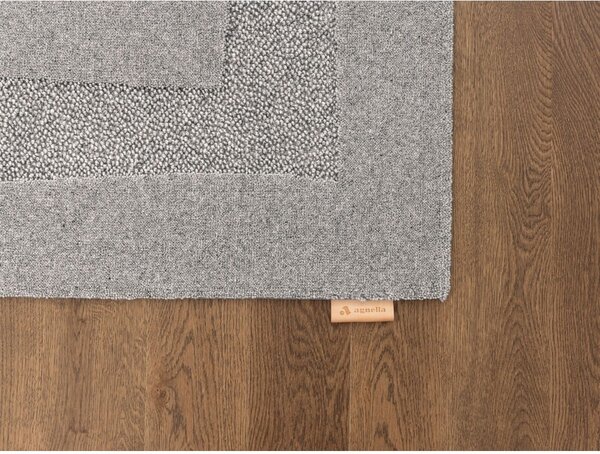 Covor gri din lână 200x300 cm Morphic Rocca – Agnella