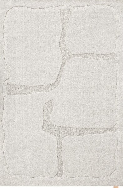 Covor gri deschis din lână 160x230 cm Morphic Organica – Agnella